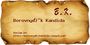 Borovnyák Kandida névjegykártya